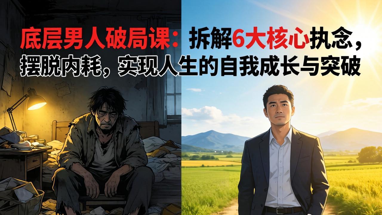 付费文章：底层男人破局课：拆解 6 大核心执念，摆脱内耗，实现人生的自我成长与突破-大象聊项目