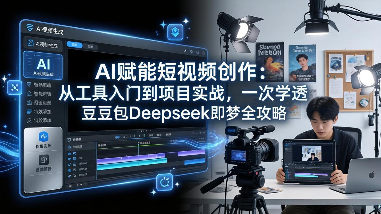 AI赋能短视频创作：从工具入门到项目实战，一次学透豆包Deepseek即梦全攻略-大象聊项目