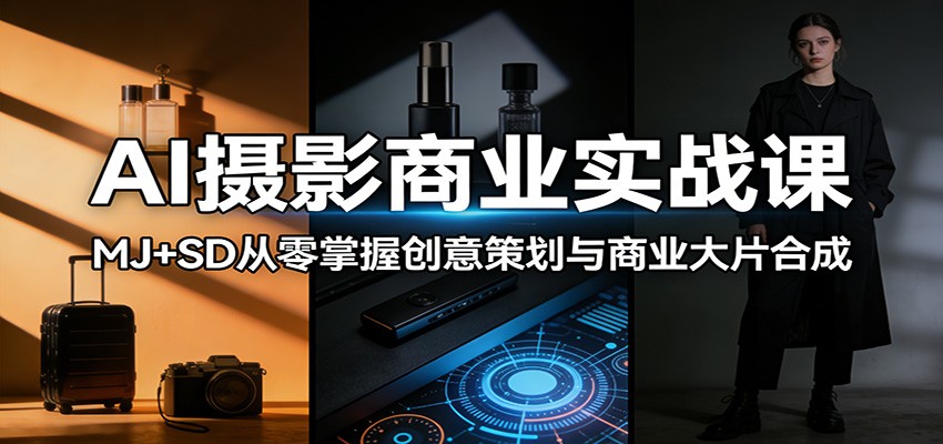 AI摄影商业实战课：MJ+SD从零掌握创意策划与商业大片合成-大象聊项目