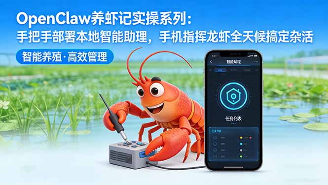 OpenClaw养虾记实操系列-更新：手把手部署本地智能助理，手机指挥龙虾全天候搞定杂活-大象聊项目