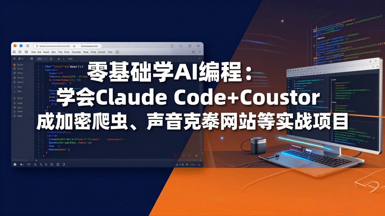 零基础学AI编程：学会Claude Code+Cursor完成加密爬虫、声音克隆网站等实战项目-大象聊项目
