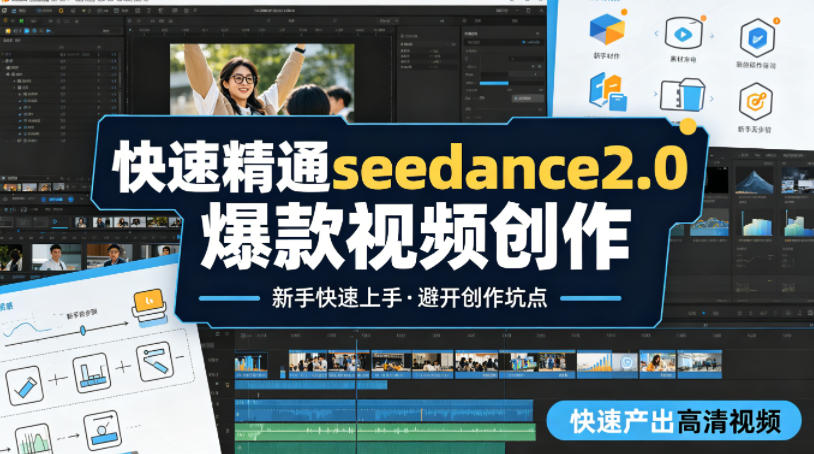 快速精通seedance2.0爆款视频创作，快速产出高清视频，避开大量创作坑点，新手也能快速上手-大象聊项目