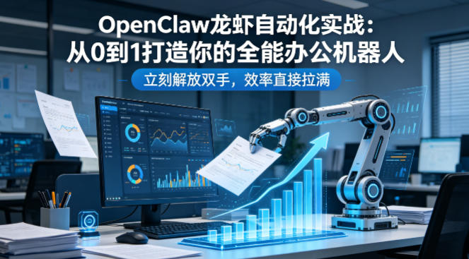 OpenClaw龙虾自动化实战：从0到1打造你的全能办公机器人，立刻解放双手，效率直接拉满-大象聊项目