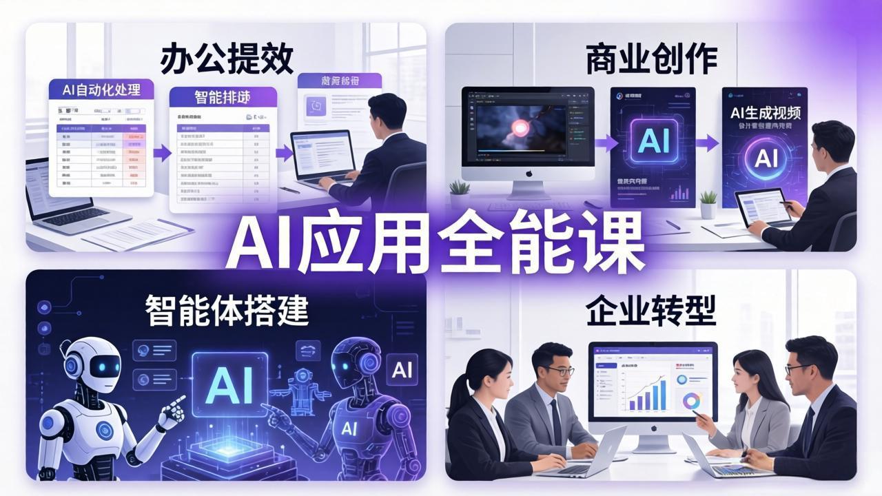 AIGC 应用师全能课-更新：办公提效、商业创作、智能体搭建、企业转型，一站式学会AI应用-大象聊项目
