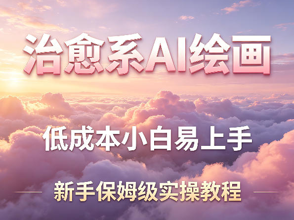 治愈系AI绘画提示词项目，低成本小白易上手，每天10分钟，新手保姆级实操教程-大象聊项目
