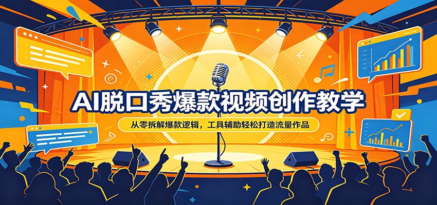 AI脱口秀爆款视频创作教学：从零拆解爆款逻辑，工具辅助轻松打造流量作品-大象聊项目