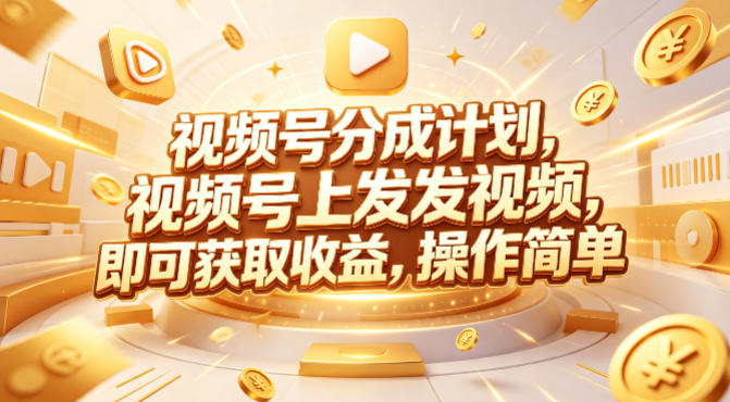 视频号分成计划，599元众筹的Red团队课程，视频号上发发视频，即可获取收益，操作简单-大象聊项目