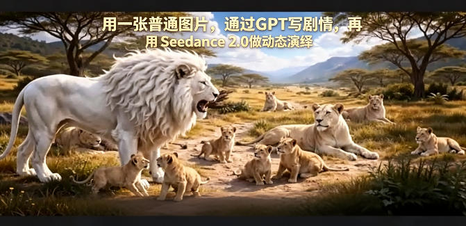 用一张普通图片，通过GPT写剧情，再用Seedance 2.0做动态演绎，居然能生成迪士尼风格搞笑动画-大象聊项目