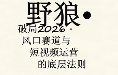 野狼团队·多平台实操运营课，覆盖AI口播、服装、好物、漫剪等热门玩法(更新4月)-大象聊项目