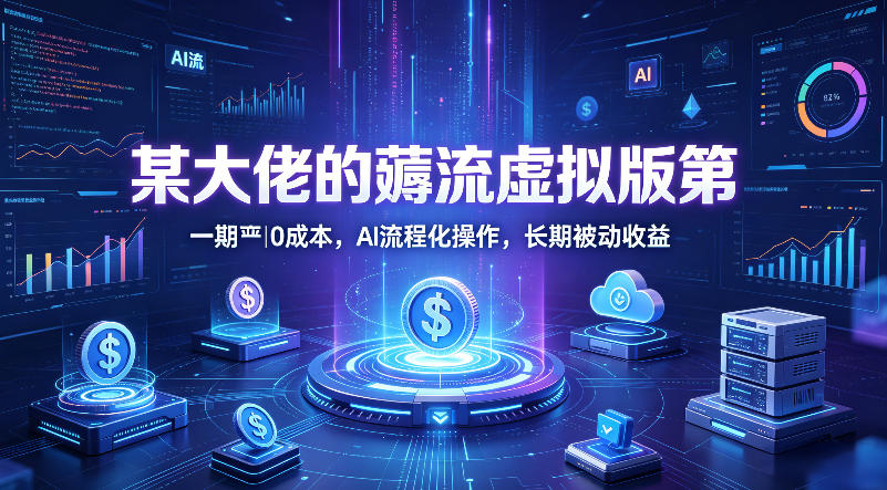 某大佬的薅流虚拟版第一期丨0成本，AI流程化操作，长期被动收益-大象聊项目