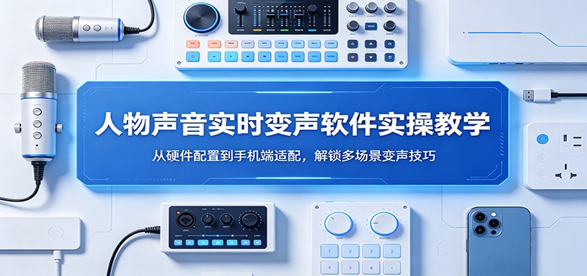 人物声音实时变声软件实操教学：从硬件配置到手机端适配，解锁多场景变声技巧-大象聊项目