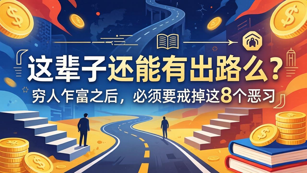 关于人生两篇付费文章【这辈子还能有出路么？】【穷人乍富之后，必须要戒掉这8个恶习】-大象聊项目