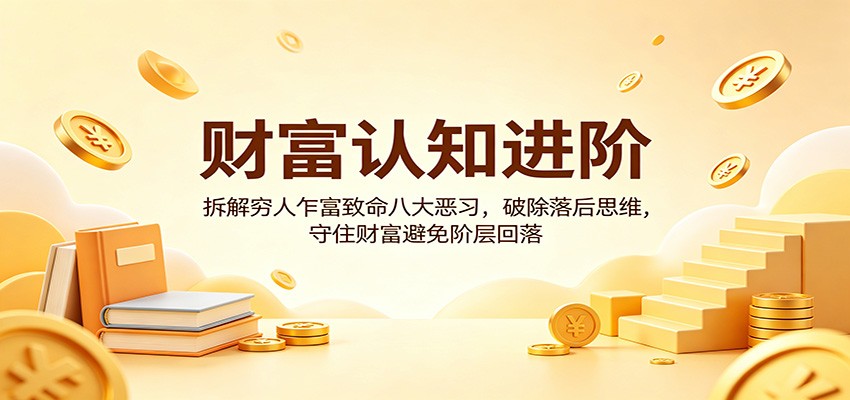 财富认知进阶：拆解穷人乍富致命八大恶习，破除落后思维，守住财富避免阶层回落-大象聊项目