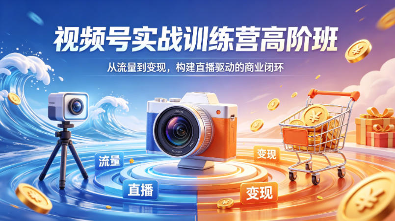 视频号实战训练营高阶班，从流量到变现，构建直播驱动的商业闭环(26年4月)-大象聊项目