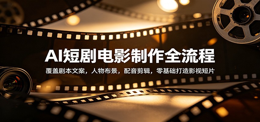 AI短剧电影制作全流程：覆盖剧本文案，人物布景，配音剪辑，零基础打造影视短片-大象聊项目