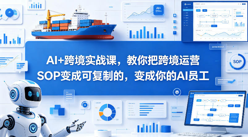 AI+跨境实战课，教你把跨境运营S0变成可复制的，变成你的AI员工-大象聊项目