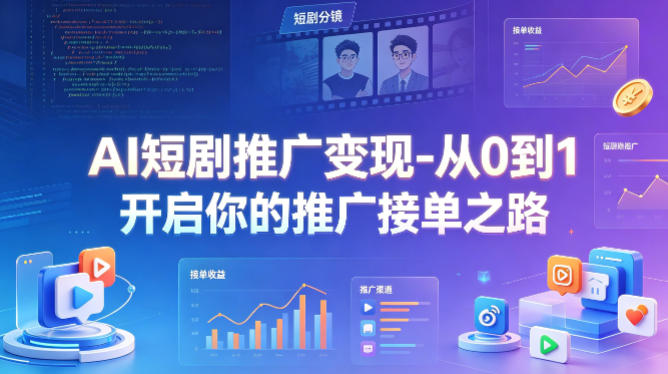 AI短剧推广变现-从0到1开启你的推广接单之路-大象聊项目