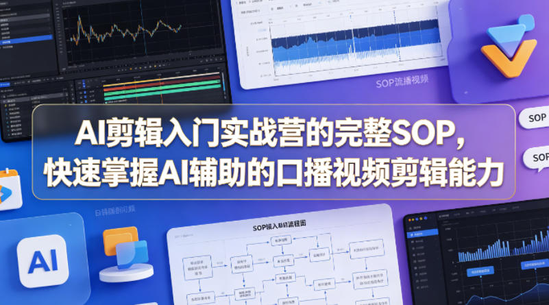 AI剪辑入门实战营的完整SOP，快速掌握AI辅助的口播视频剪辑能力-大象聊项目