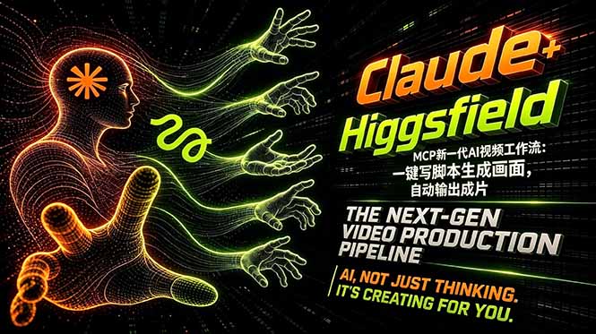 Claude+Higgsfield MCP新一代AI视频工作流：一键写脚本生成画面，自动输出成片-大象聊项目