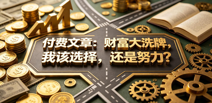 付费文章：财富大洗牌，我该选择，还是努力？-大象聊项目