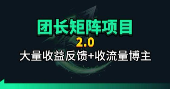 【团长合作2.0】视频矩阵项目_招发手矩阵+剪辑师，共赢项目【揭秘】-大象聊项目