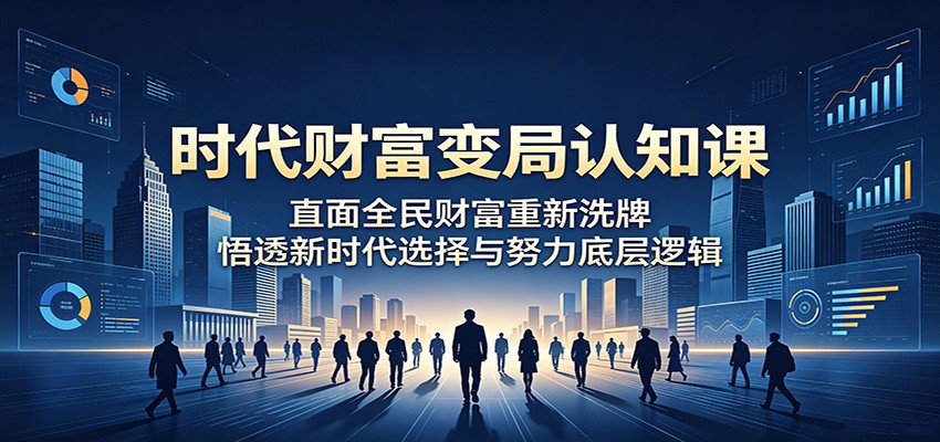 时代财富变局认知课：直面全民财富重新洗牌，悟透新时代选择与努力底层逻辑-大象聊项目