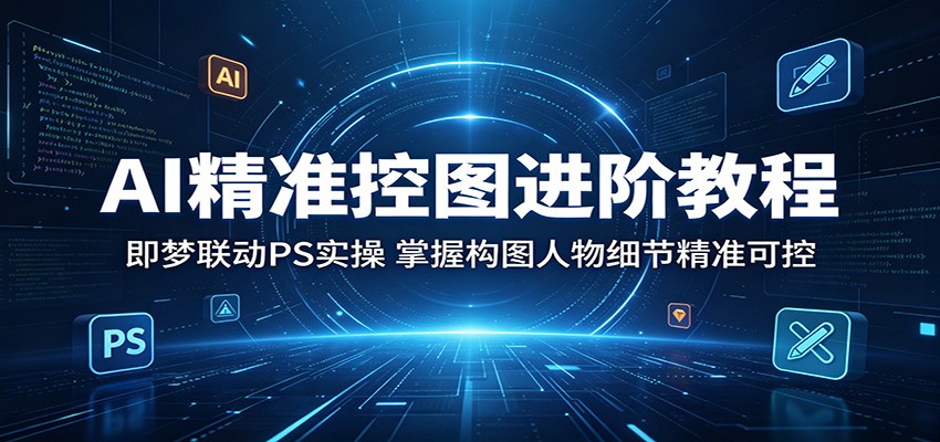 AI精准控图进阶教程：即梦联动PS实操，掌握构图人物细节精准可控-大象聊项目