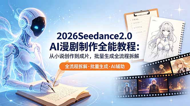 2026Seedance2.0 AI制作全能教程：从小说创作到成片，批量生成全流程拆解-大象聊项目