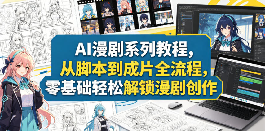 AI漫剧系列教程，从脚本到成片全流程，零基础轻松解锁漫剧创作-大象聊项目