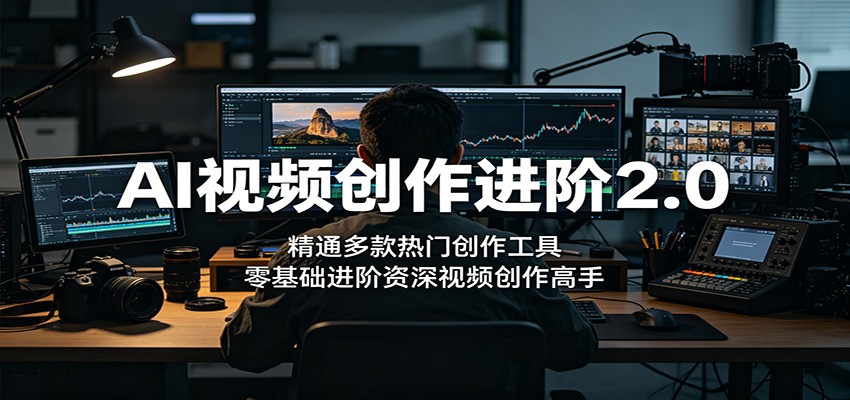 AI视频创作进阶2.0：精通多款热门创作工具，零基础进阶资深视频创作高手-大象聊项目