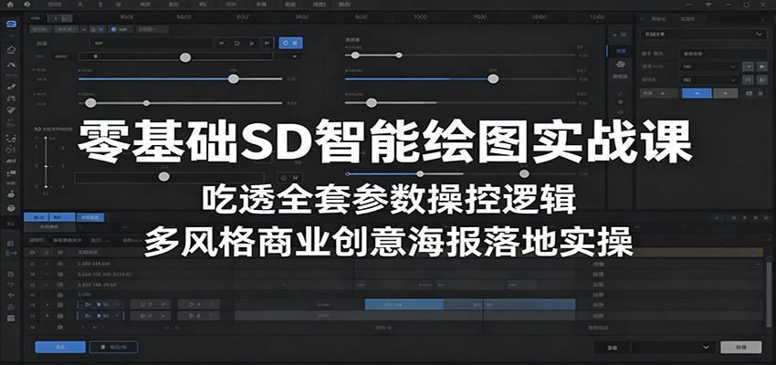零基础SD智能绘图实战课：吃透全套参数操控逻辑，多风格商业创意海报落地实操-大象聊项目