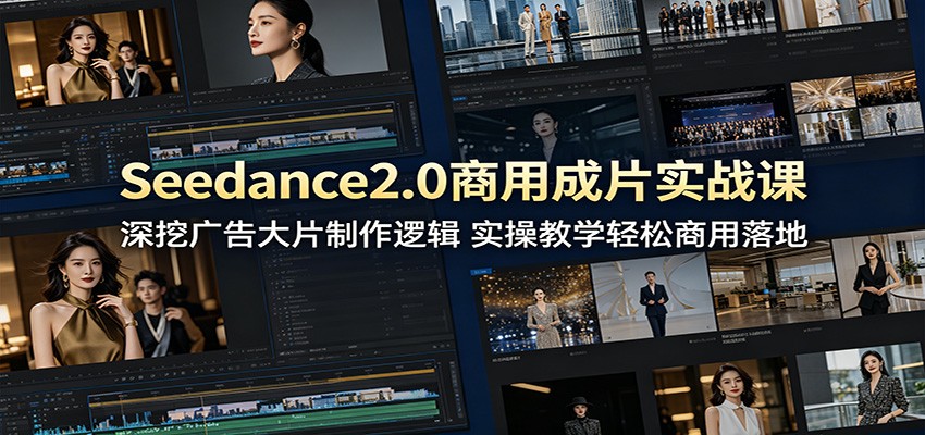 Seedance2.0商用成片实战课：深挖广告大片制作逻辑，实操教学轻松商用落地-大象聊项目