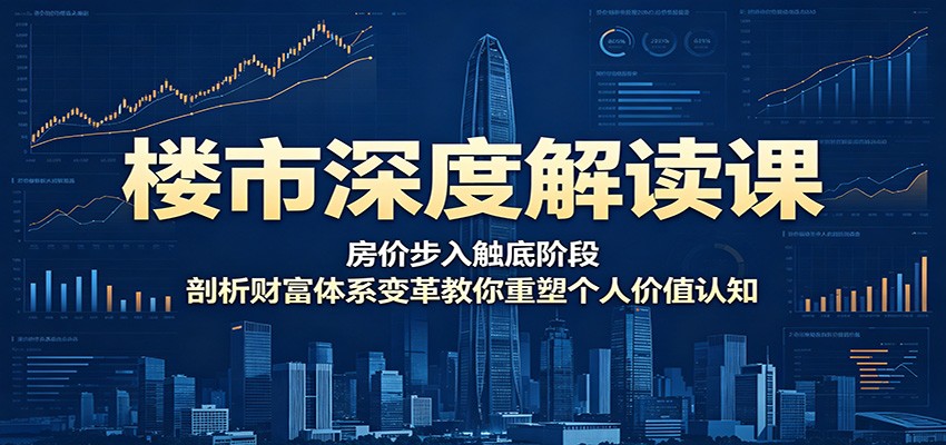 楼市深度解读课：房价步入触底阶段，剖析财富体系变革教你重塑个人价值认知-大象聊项目