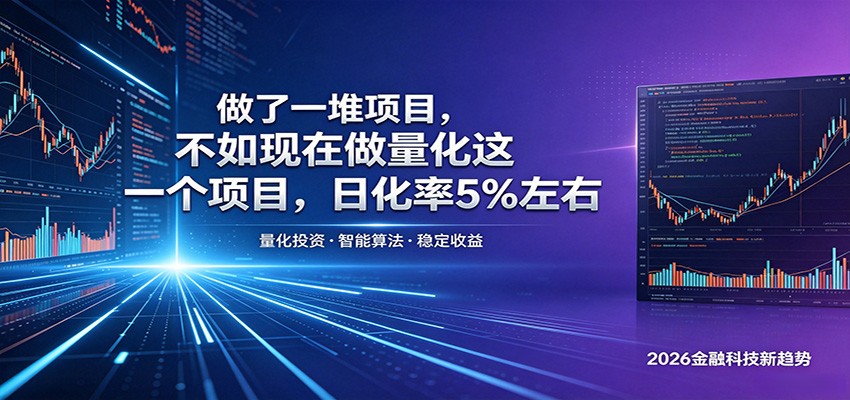 做了一堆项目，不如现在做量化这一个项目，模式简单，收益可控-大象聊项目