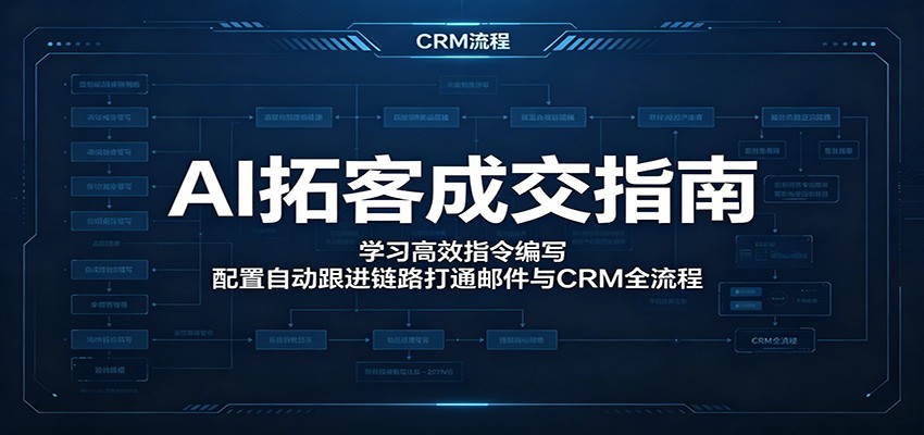 AI拓客成交指南：学习高效指令编写，配置自动跟进链路打通邮件与CRM全流程-大象聊项目