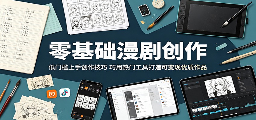 零基础漫剧创作：低门槛上手创作技巧，巧用热门工具打造可变现优质作品-大象聊项目