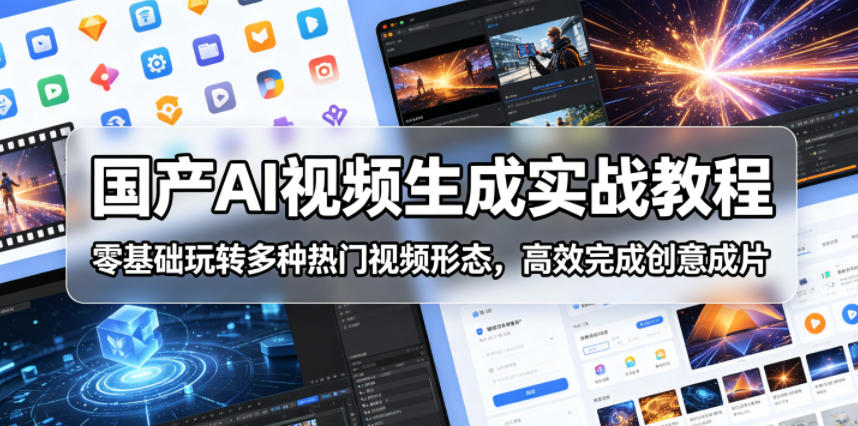 国产AI视频生成实战教程，零基础玩转多种热门视频形态，高效完成创意成片-大象聊项目