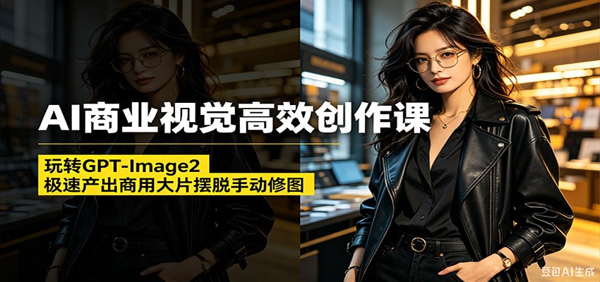AI商业视觉高效创作课：玩转GPT-Image2，极速产出商用大片摆脱手动修图(更新)-大象聊项目