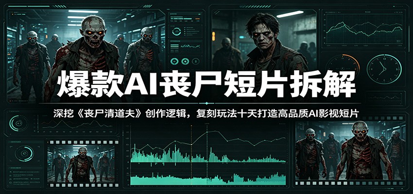 爆款AI丧尸短片拆解：深挖《丧尸清道夫》创作逻辑，复刻玩法快速打造高品质AI影视短片-大象聊项目