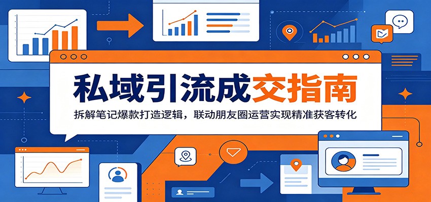 私域引流成交指南：拆解笔记爆款打造逻辑，联动朋友圈运营实现精准获客转化-大象聊项目