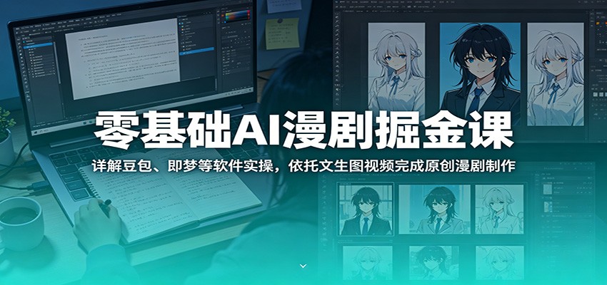 零基础AI漫剧掘金课：详解豆包、即梦等软件实操，依托文生图视频完成原创漫剧制作-大象聊项目