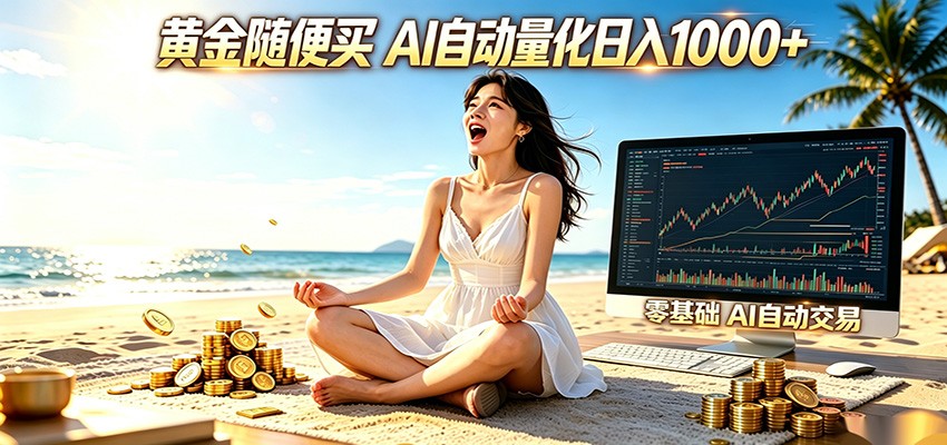 黄金随便买？AI自动外汇量化交易 在家当皇帝 日入1000+-大象聊项目