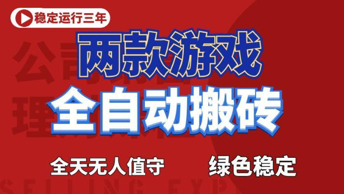 海外游戏全自动搬砖，日入1k+，全天无人值守，绿色稳定！【揭秘】-大象聊项目
