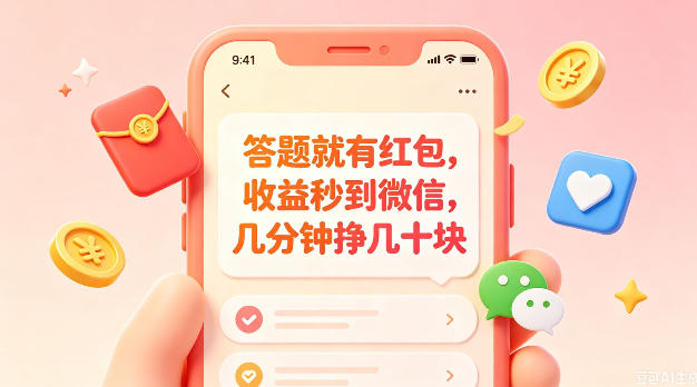 答题就有红包，收益秒到微信，几分钟挣几十块，学生党上班族宝妈都可以玩【揭秘】-大象聊项目