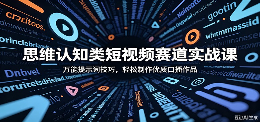 思维认知类短视频赛道实战课：万能提示词技巧，轻松制作优质口播作品-大象聊项目