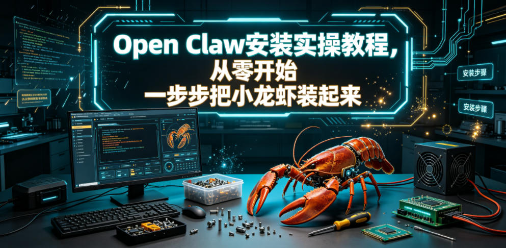 Open Claw安装实操教程，从零开始一步步一步步把小龙虾装起来-大象聊项目