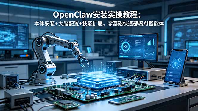 OpenClaw安装实操教程：本体安装+大脑配置+技能扩展，零基础快速部署AI智能体-大象聊项目