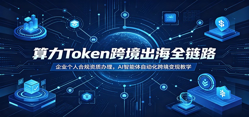 算力Token跨境出海全链路：企业个人合规资质办理，AI智能体自动化跨境变现教学-大象聊项目