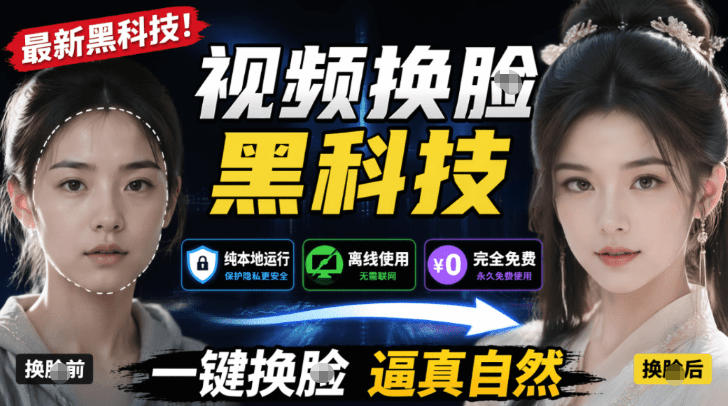 AI人工智能如此夸张？一键视频换Lian黑科技，纯本地离线运行，本地视频换Lian娱乐工具，AI FaceSwap-大象聊项目