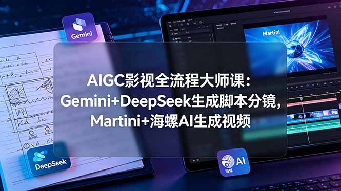 AIGC影视全流程大师课：Gemini+DeepSeek生成脚本分镜，Martini+海螺AI生成视频-大象聊项目